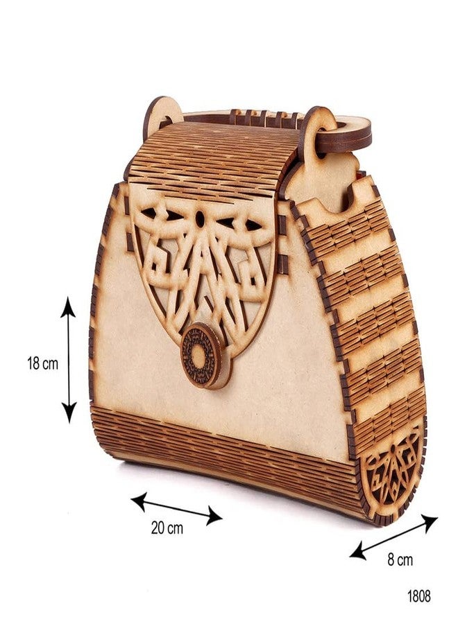 DLEIN Women's Handcrafted Wooden Light Weight Unique CLUTCHES Handbag (CLUTCHES 374) - Image 5